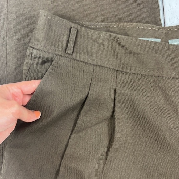 J.Jill Genuine Fit Below Waist Brown Linen Blend Beachy Pants Womens Size 14 NWT - Picture 4 of 11